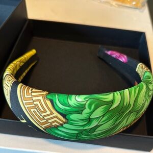 VERSACE Vibrant Green and Gold Women's Headband